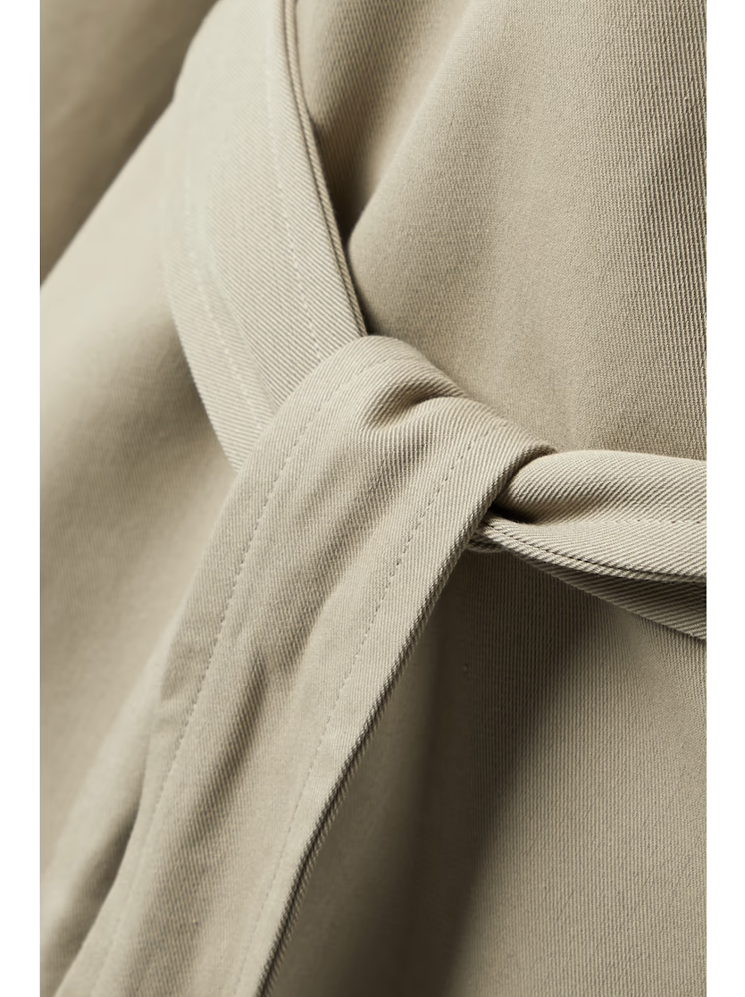 Scarf Collar Trench Coat