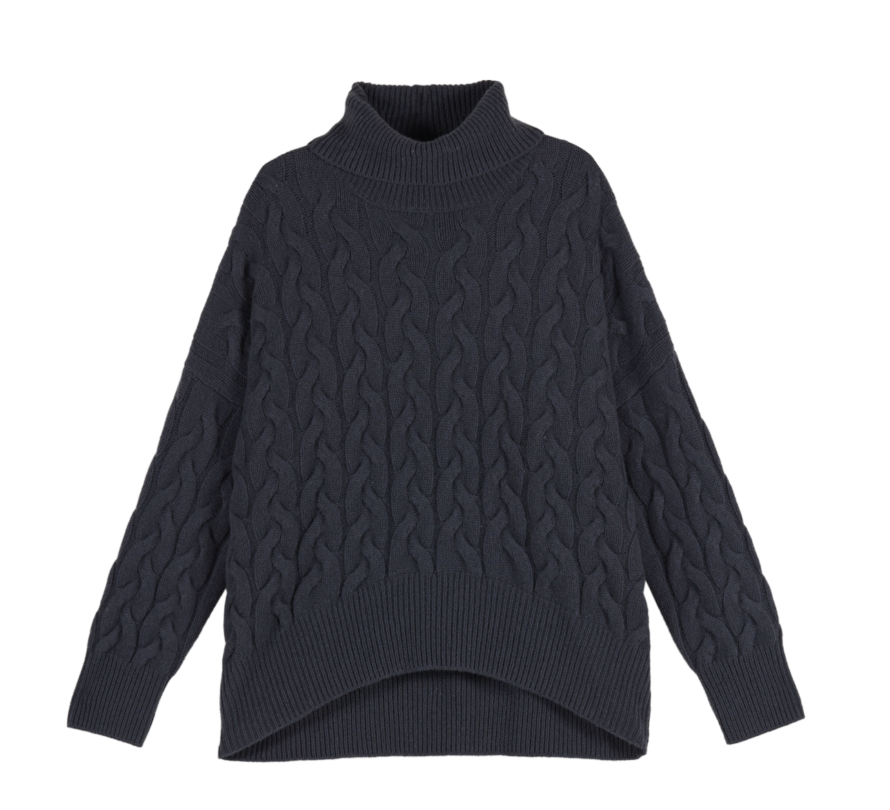 Chunky Cable Knit Wool Pullover