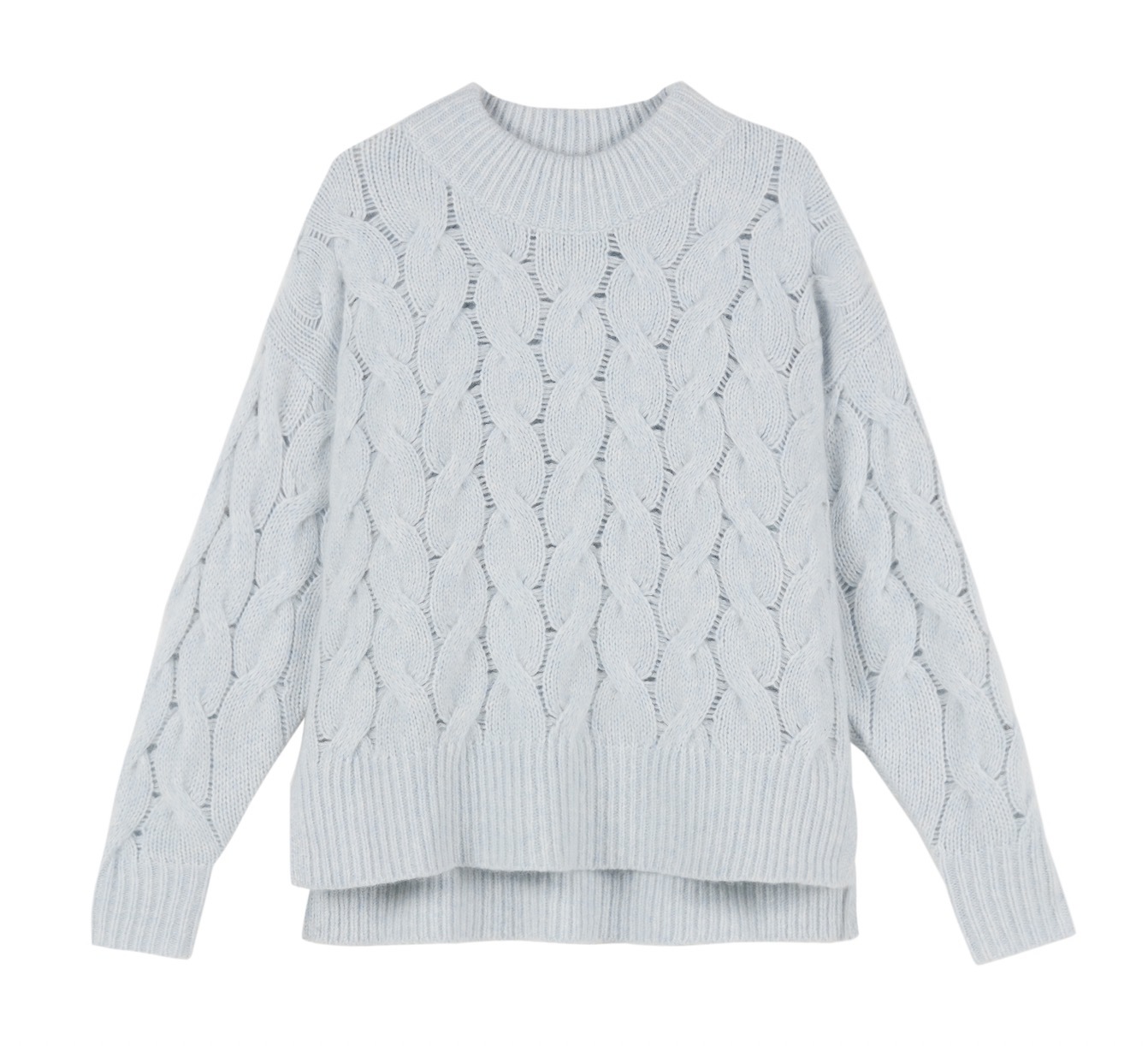 Cable Sweater with Cashmere Fancy Yarn