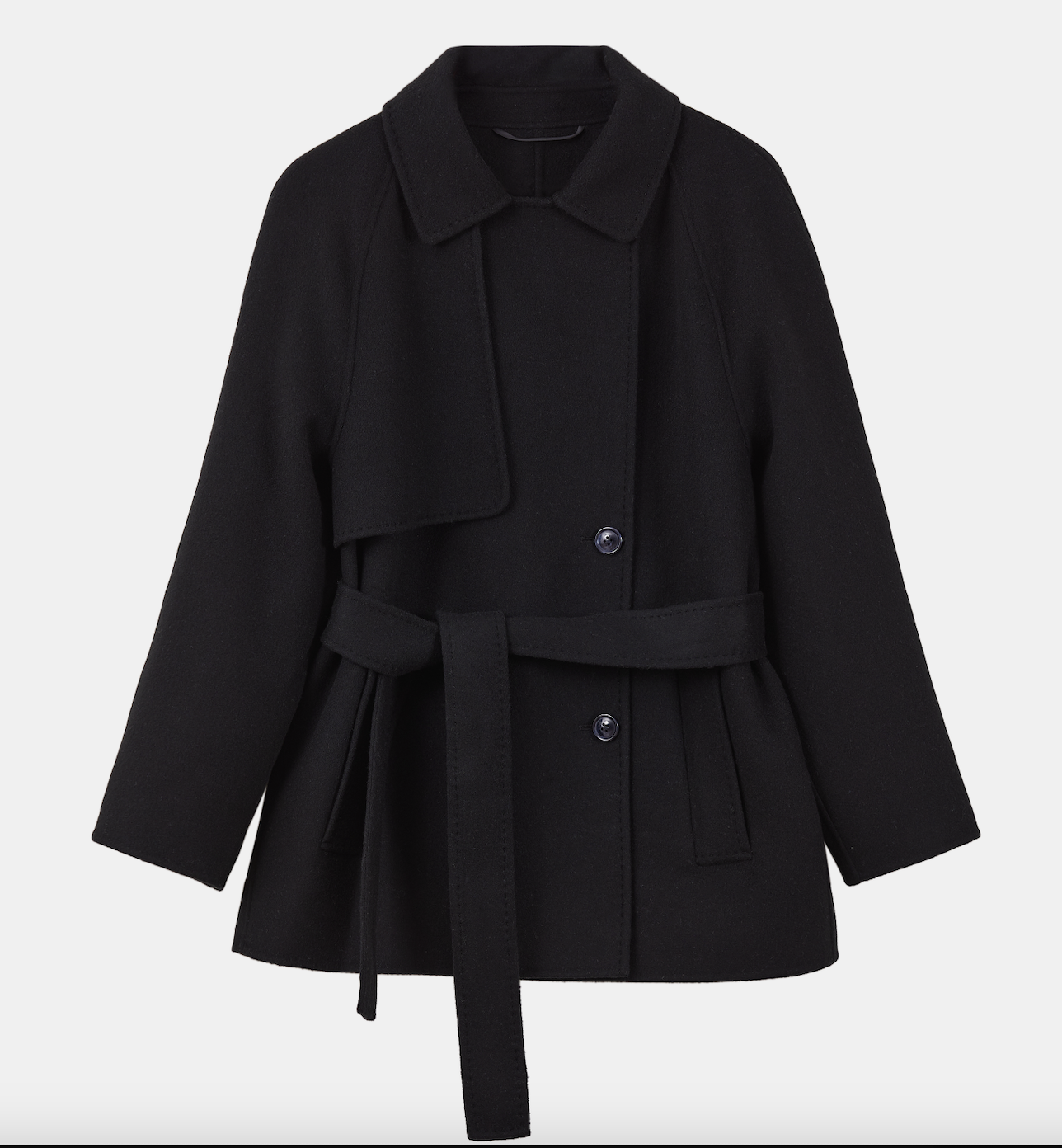 Detachable Shawl Collar Top Coat