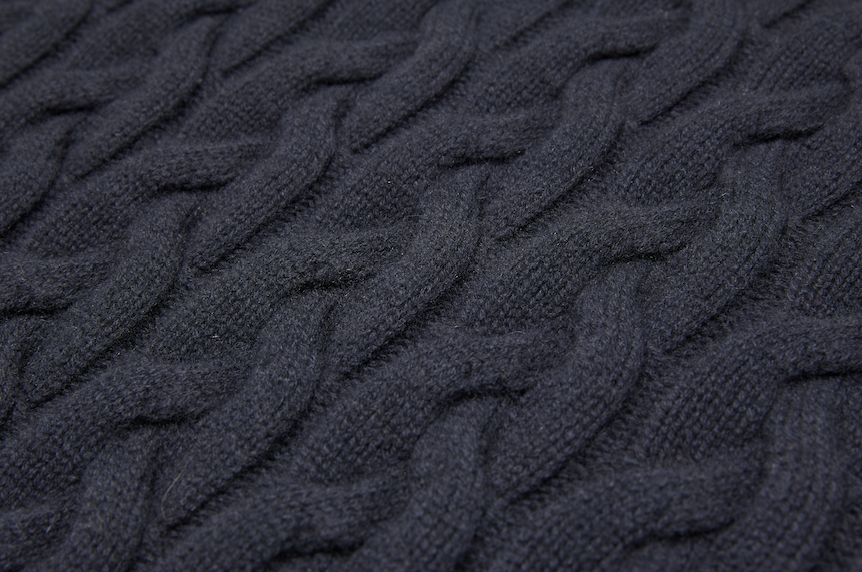 Chunky Cable Knit Wool Pullover
