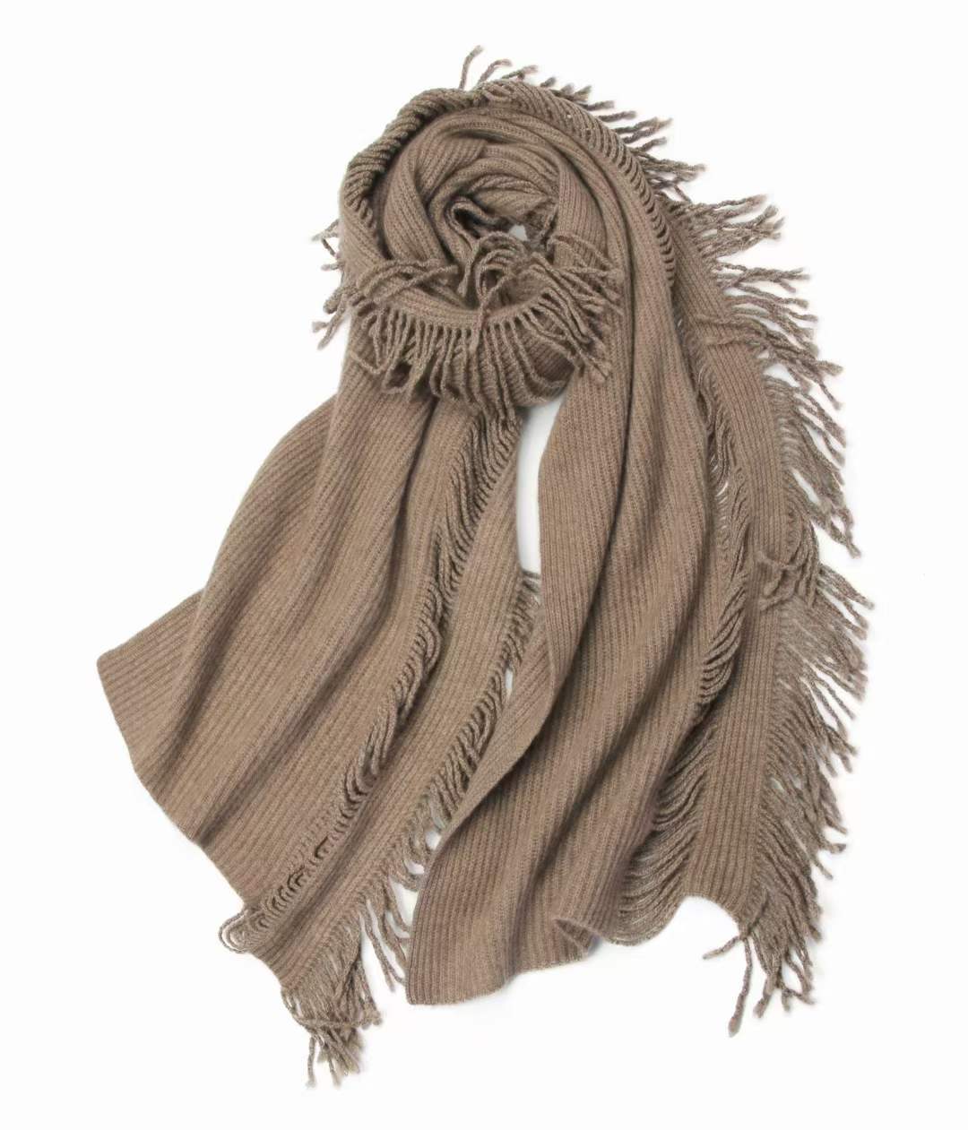 Wool Cashmere Fringe Scarves