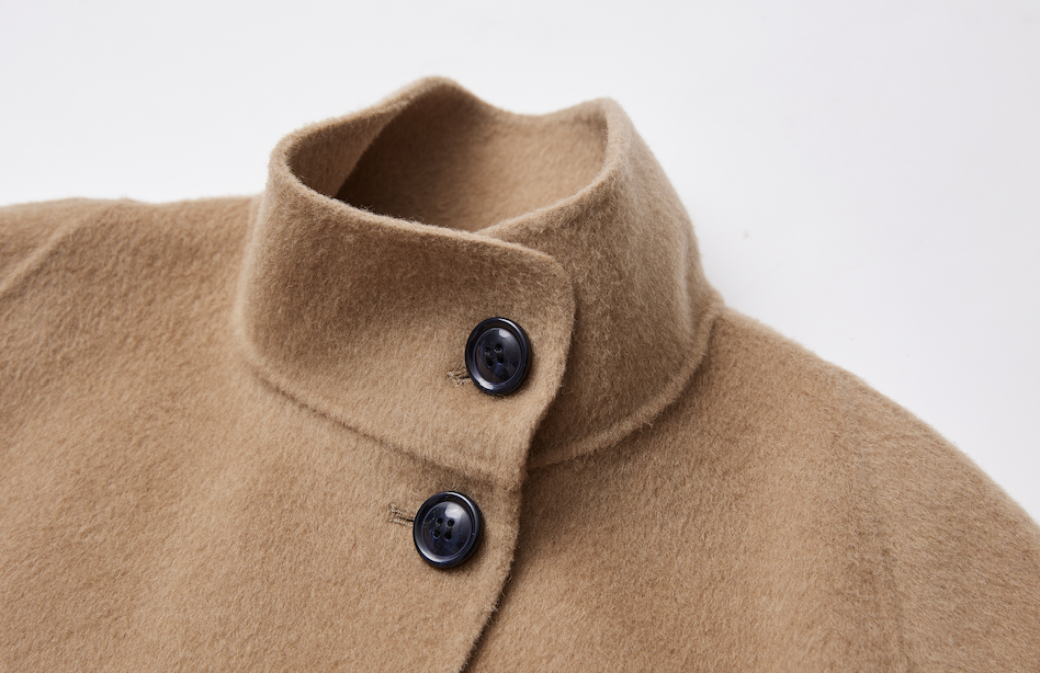 Stand Collar Cashmere Coat