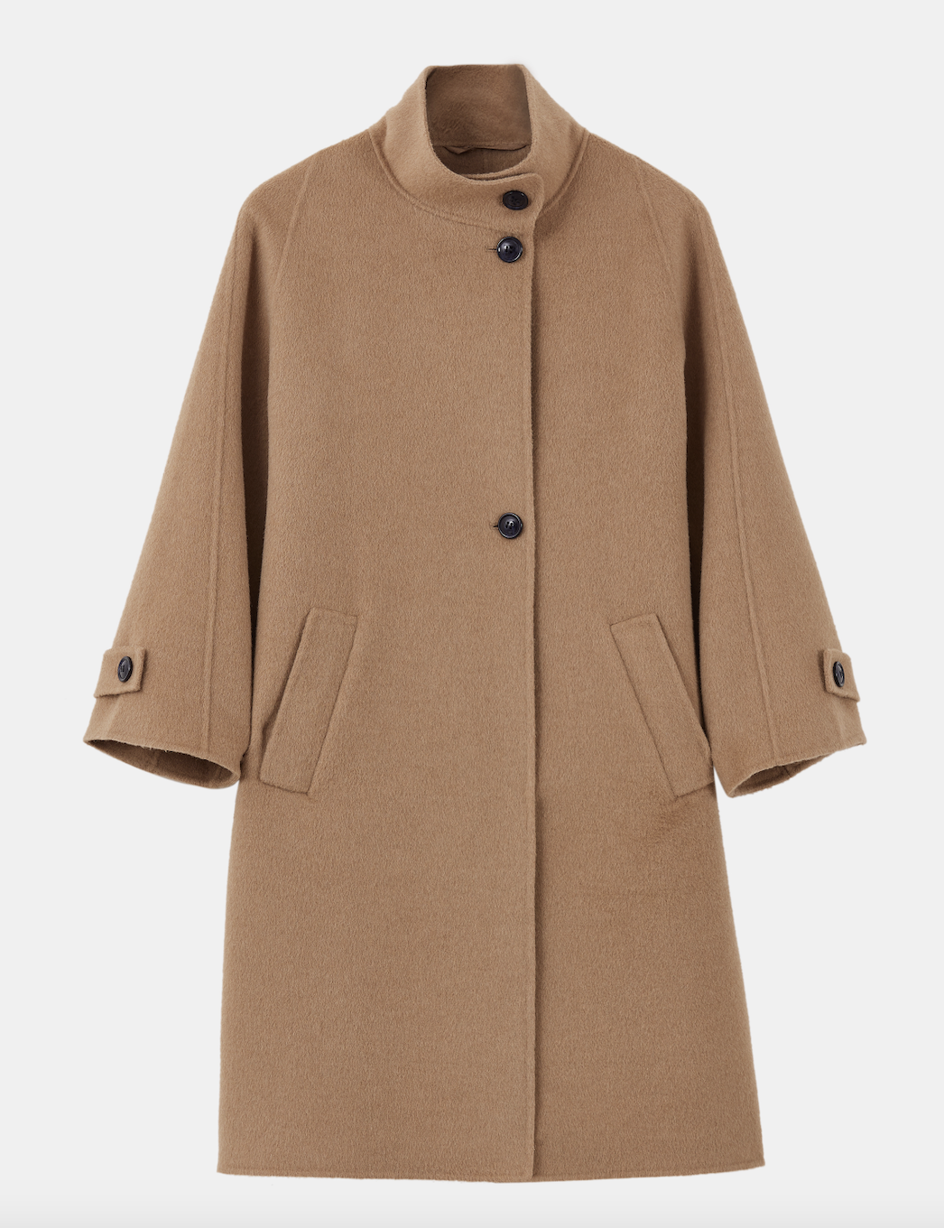 Stand Collar Cashmere Coat