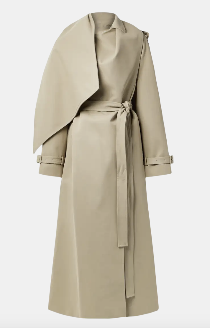 Scarf Collar Trench Coat