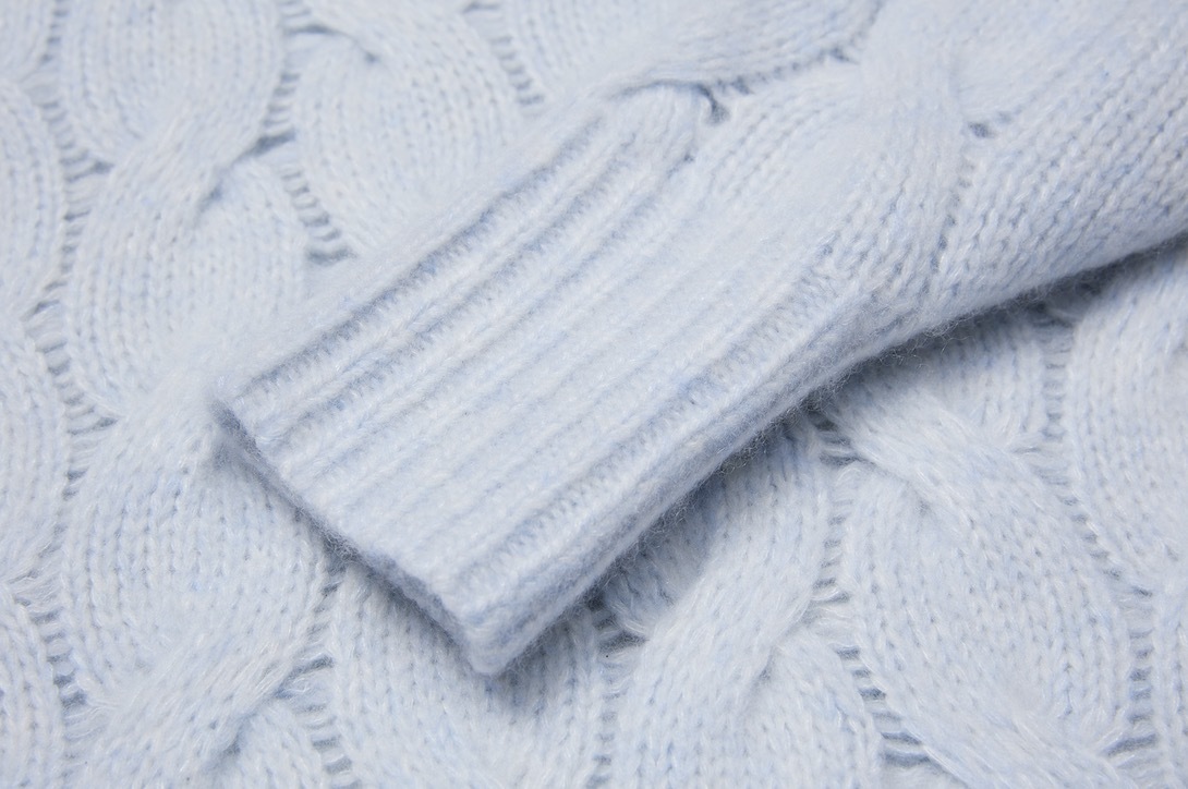 Cable Sweater with Cashmere Fancy Yarn