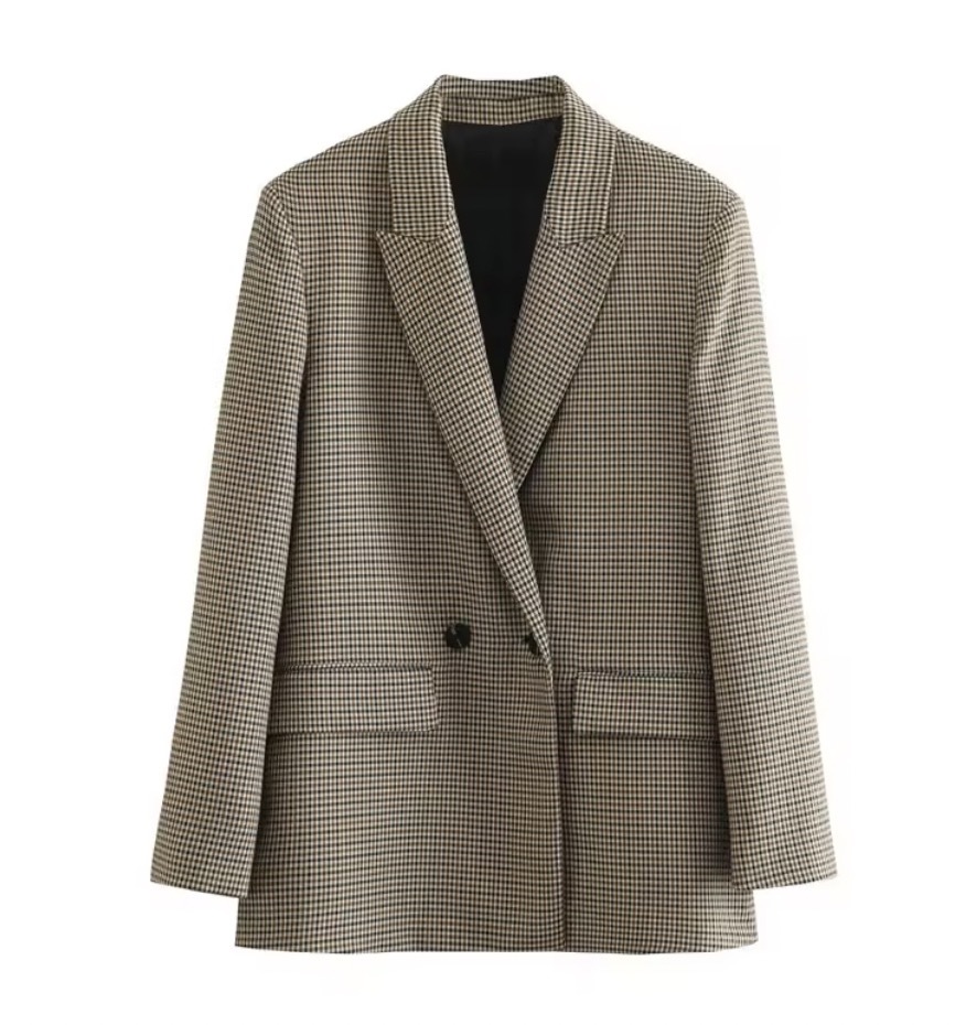 Ladies Plaid Blazer