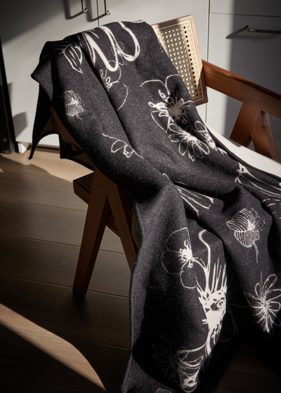 Digital Print Wool Throw Blanket