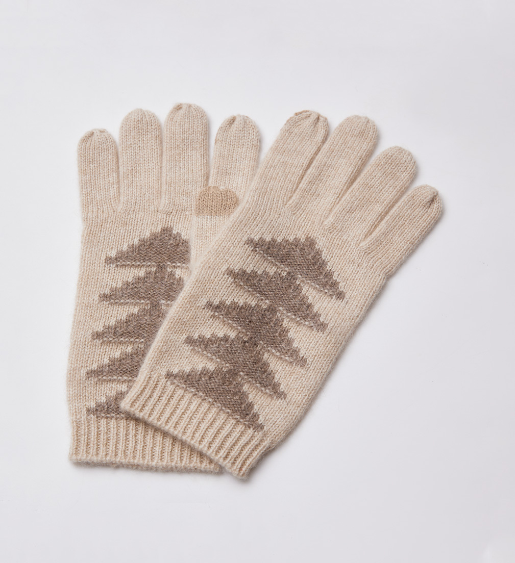 Intarsia Cashmere Gloves