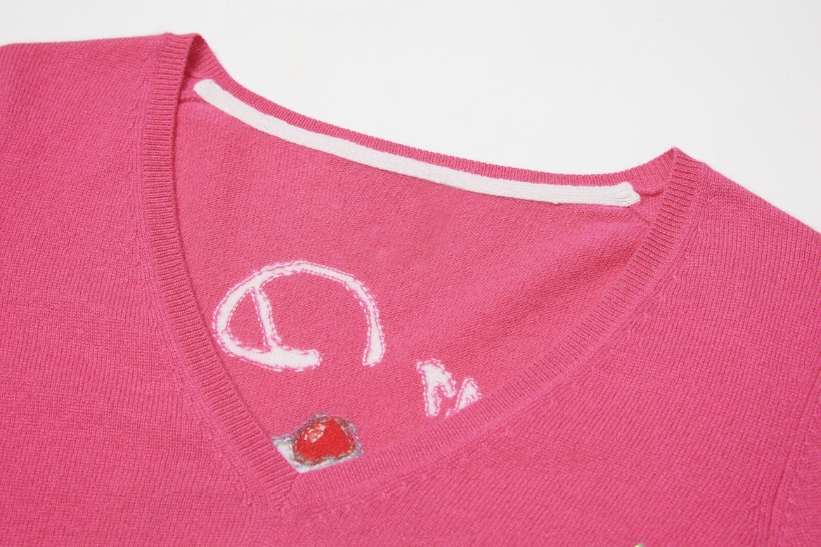Ladies V Neck Cashmere Sweater
