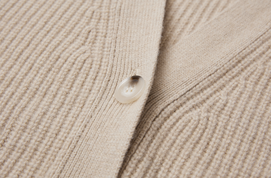 Ladies Chunky Long Camel Cardigan