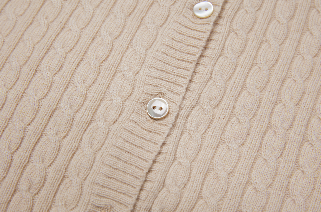 Kids Cable Cashmere Cardigan