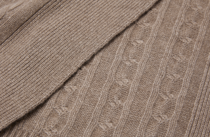 Cashmere Warm Soft Cable Blanket