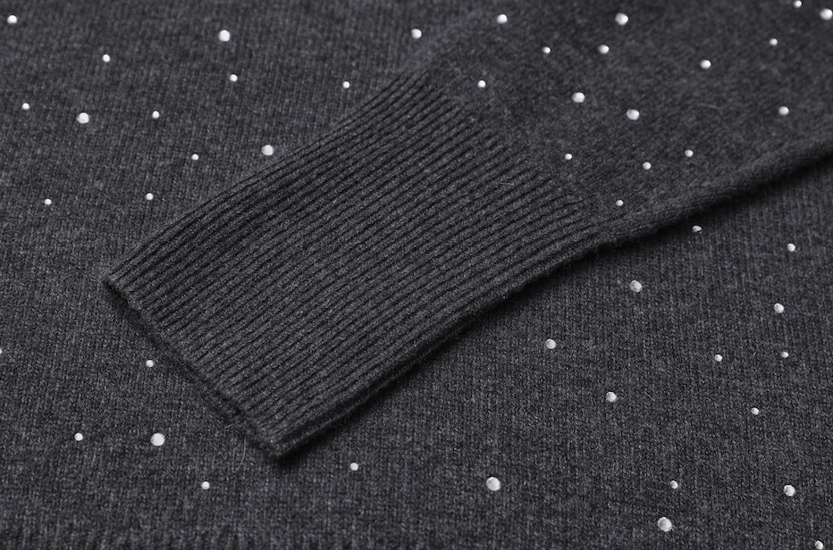 Hot-Fix Crystals Turtleneck Jumper