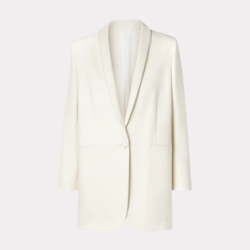 Ladies Single Button Long Blazer