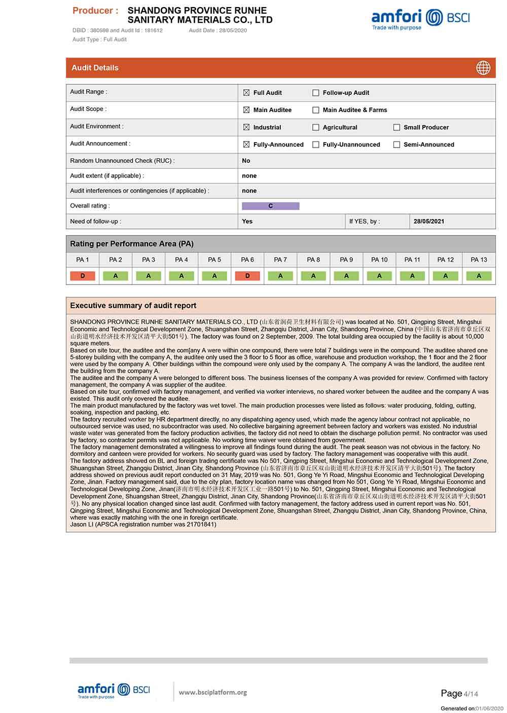 SummaryAuditReport