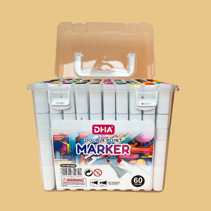 60 Colors Dual Tip Oily Marker