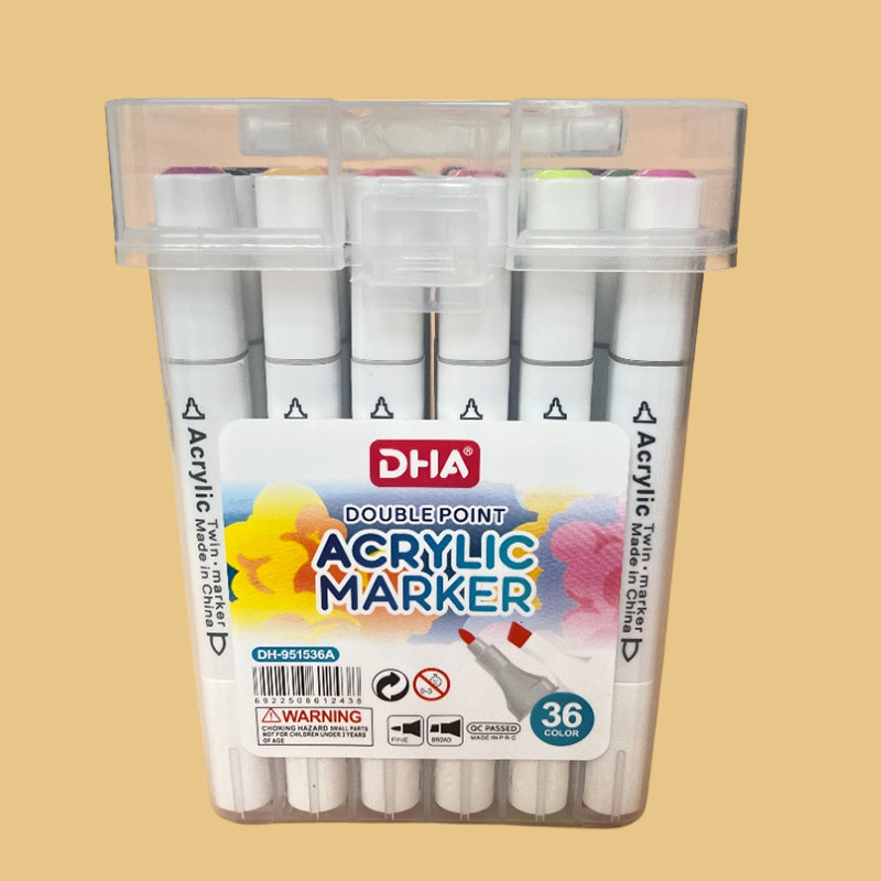 Dual-tip propylene marker, 36 colors
