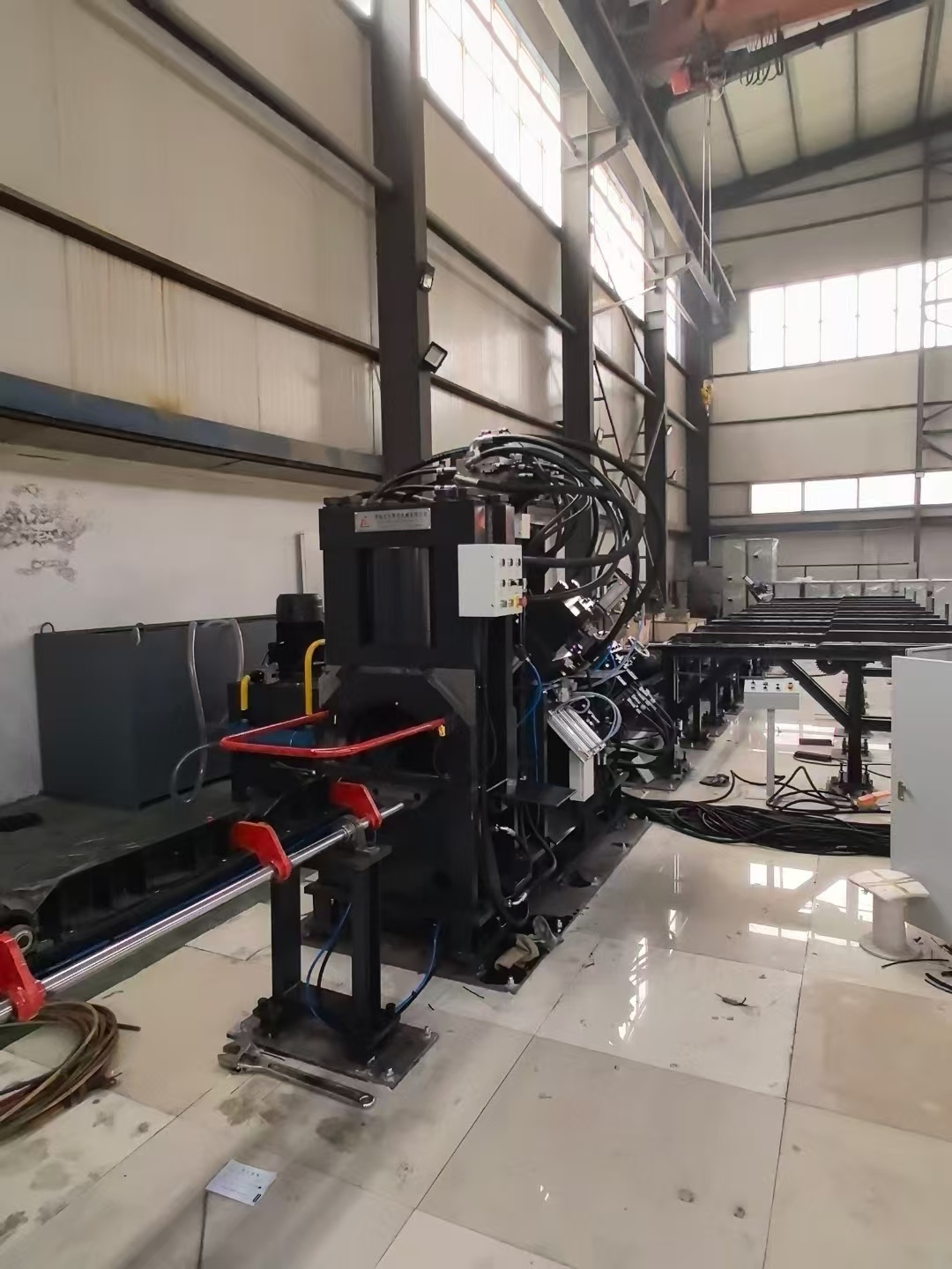 Guangxian CNC power fitting processing equipment angle steel punching production line flat steel channel steel punching shearing production line