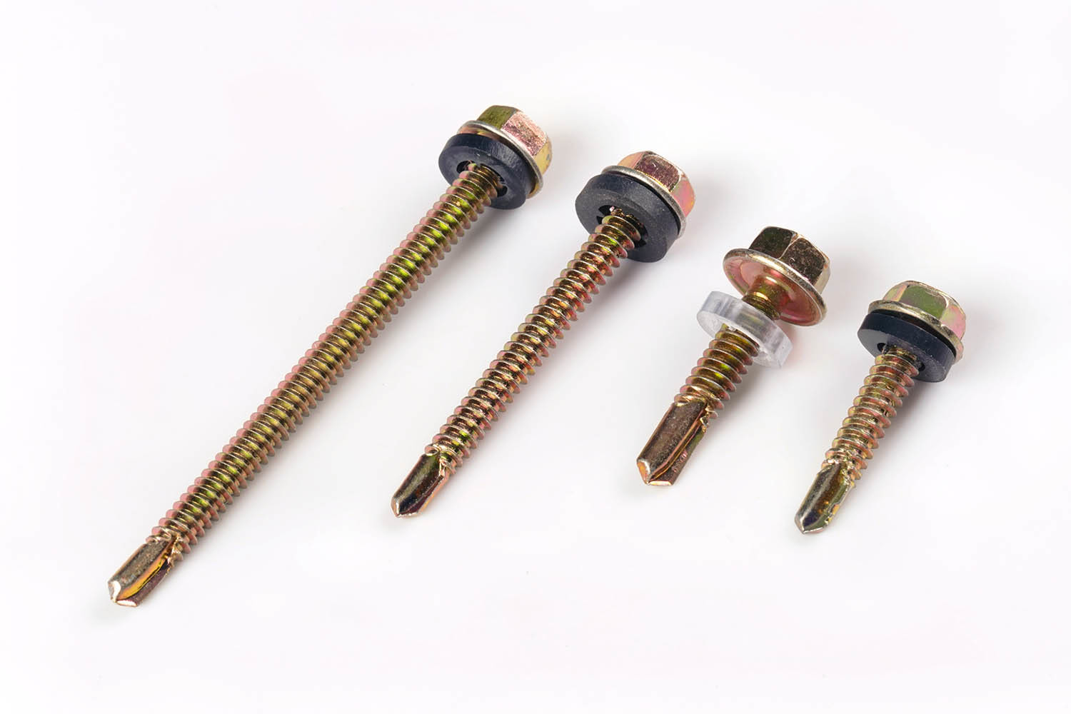 Hex self drilling screw with pvc washer