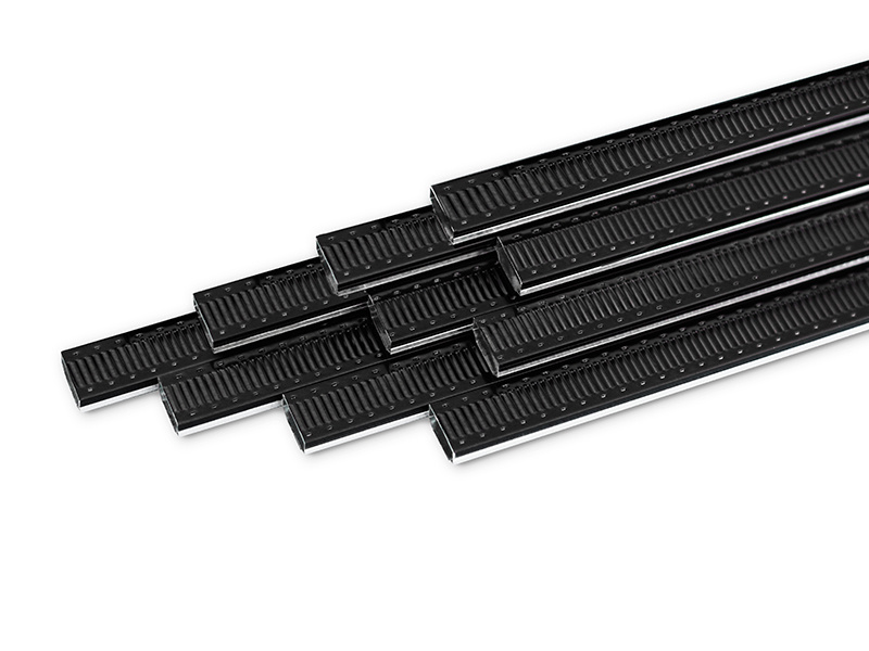 Roller coated aluminum spacer strip