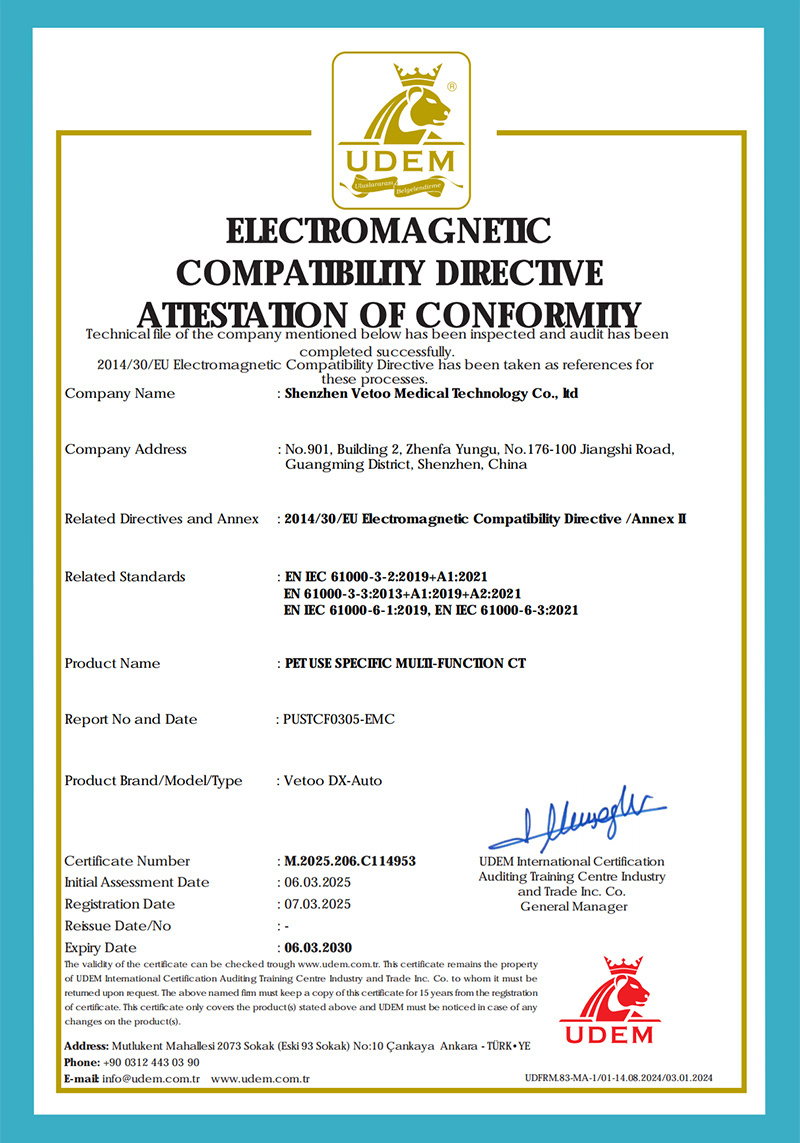 CE certificate for CT