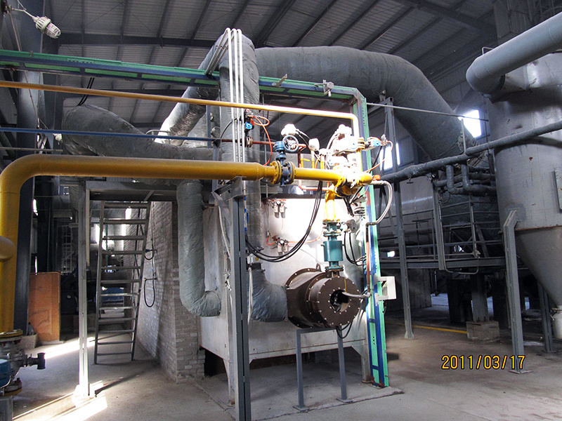 Qingdao Haijing Chemical hydrogen burner application site, supporting hot blast stove