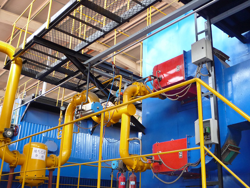 Jingtang Port Hengtong split coke oven gas double-mouth burner application site, equipped with 20-ton WNS boiler
