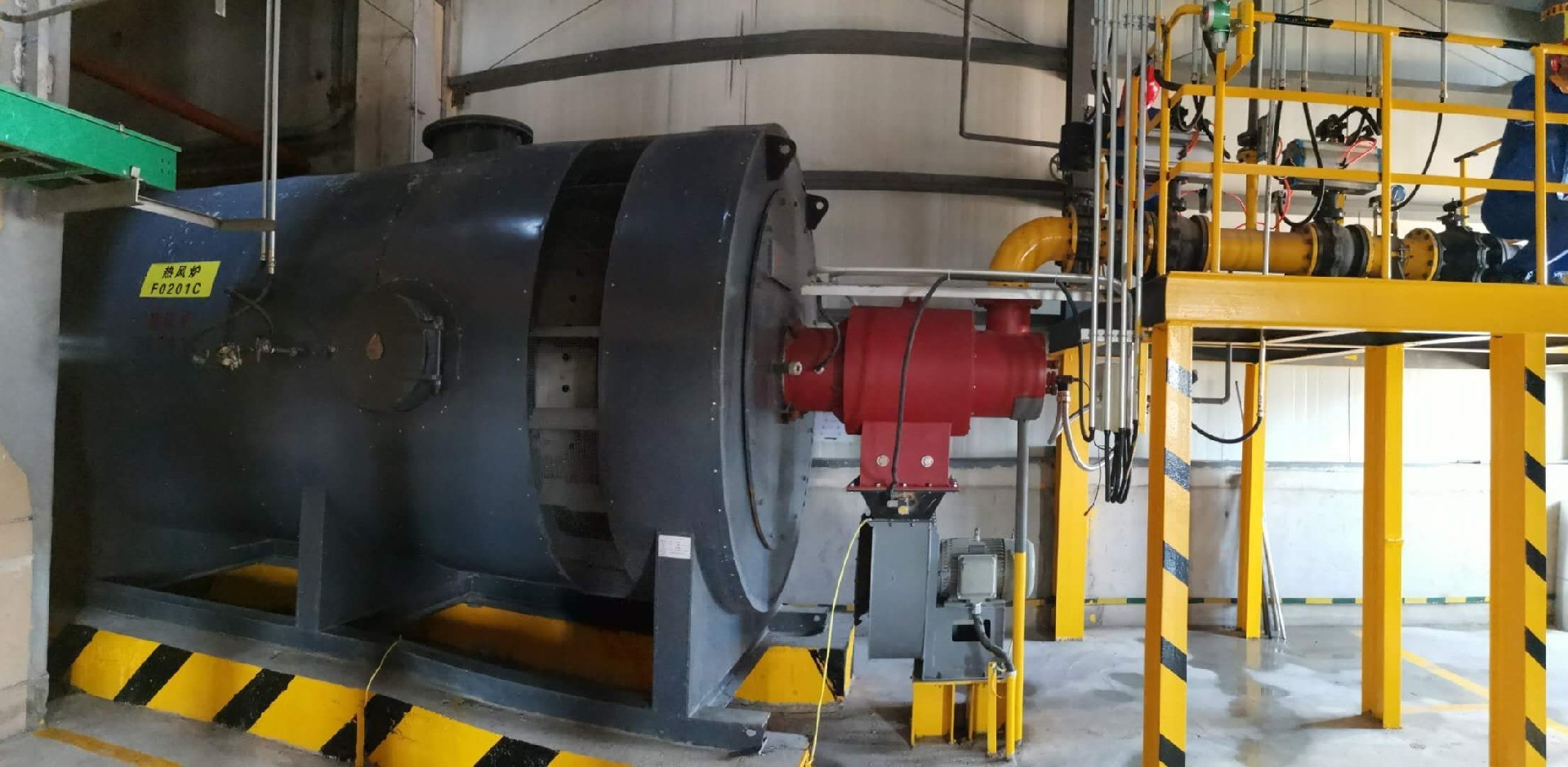 Jiangsu Haiqi's natural gas hot air furnace application site in the overseas calcium chloride industry