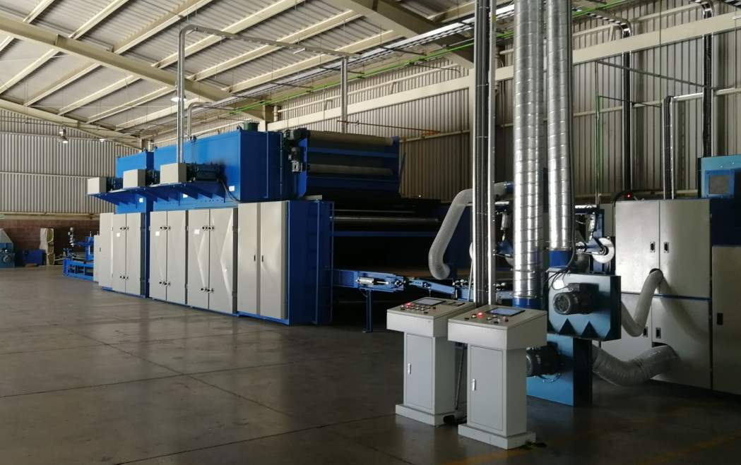 Línea de producción de telas no tejidas con máquina termoadhesiva de 300kg/H