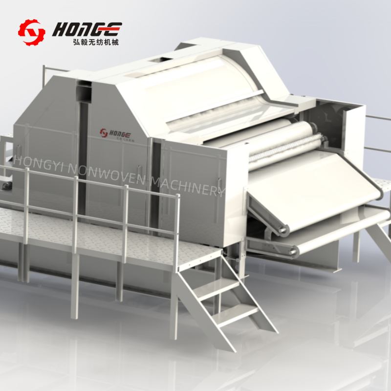 HONGE High Speed Nonwoven Machine Carding Machine Single Cylinder Double Doffer