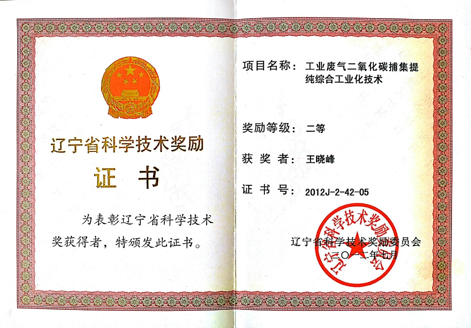 辽宁省科技进步二等奖