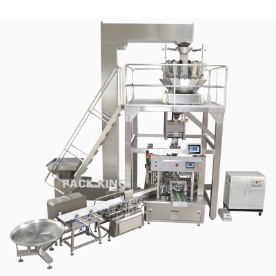 Multihead Weigher With Rotary Packer On Confectionery