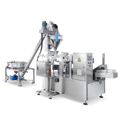 Auger Filler With Rotary Packer On Milk Powder
