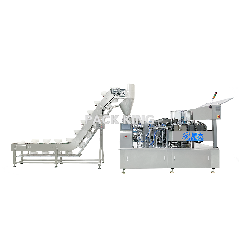 Solid + liquid vacuum packaging system for large bulkmaterials