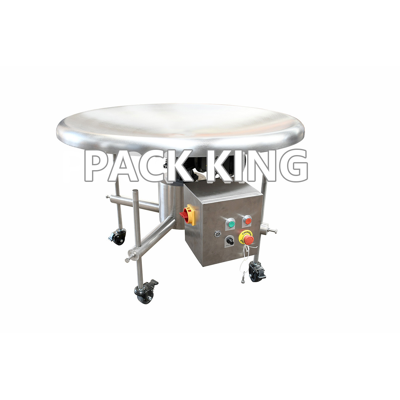 Flat rotary table with movable bracket