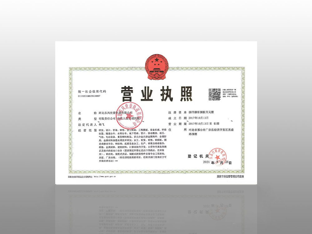 Copy of business license (seal) Copy of business license (seal)
