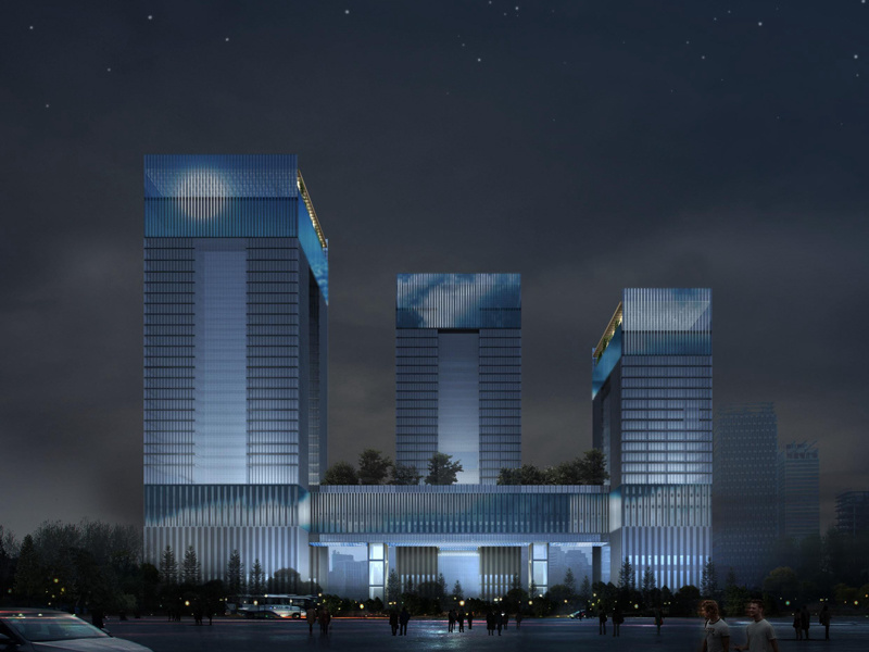 Project of Flooding Lighting of Shanghai International Financial Center