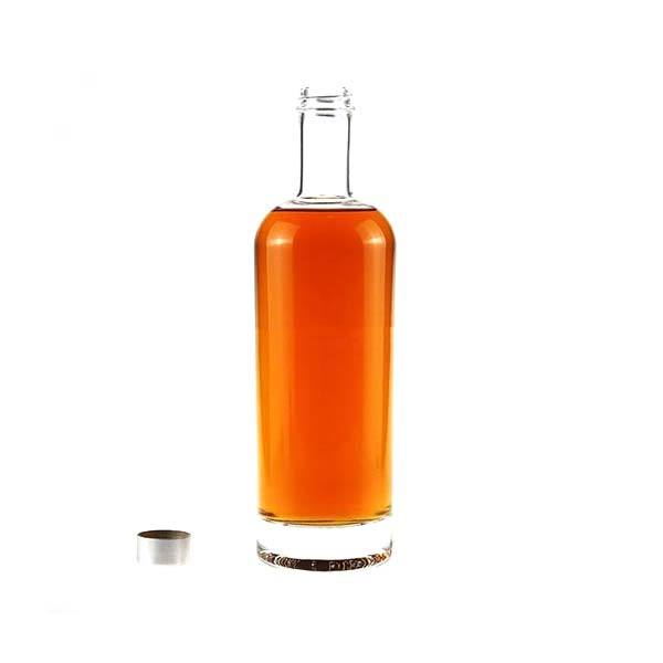 High Quality Transparent Custom 500ml 700ml 750ml Glass Bottles Liquor Spirit Bottle with Cork