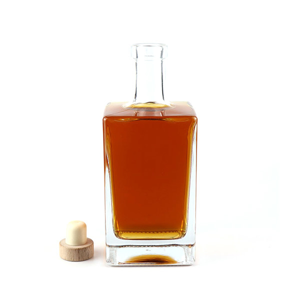 670ml 1000g rectangle shape clear glass bottle