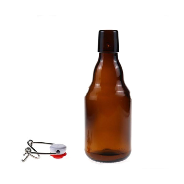 Wholesale 330ml 500ml 750ml 1Liter 1000ml swing top cheap empty amber glass beer bottle