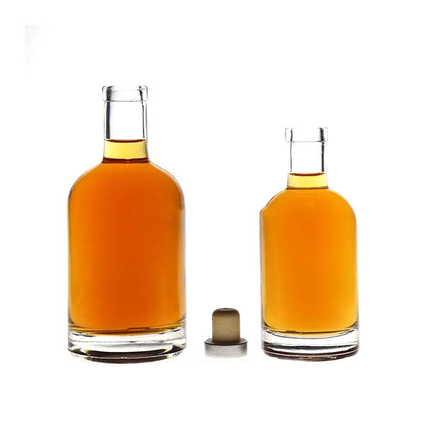 Cheap price 200ml 375ml 500ml 750ml clear / frosted / cylinder empty vodka glass bottle with stopper