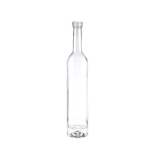 Vodka Water Packaging Empty 500ml 750ml Glass Liquor Spirit Bottles Luxury Glass Bottle OEM ODM
