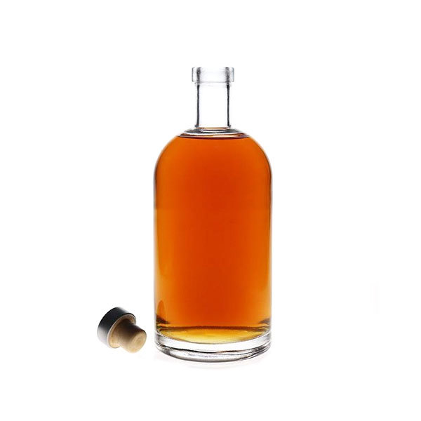 Sliver cap vodka bottle liquor bottles alcohol long shaped 750ml glass bottle