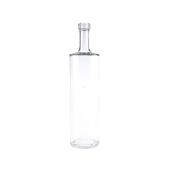 680g 1000ml Factory price customized liquor round clear glass bottles