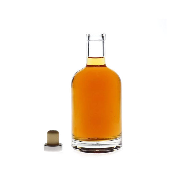 100ml 250ml 375ml 500ml Round Clear Frosted alcoholic beverages Wine Bottle Vodka Glass Bottle With Cork Stopper