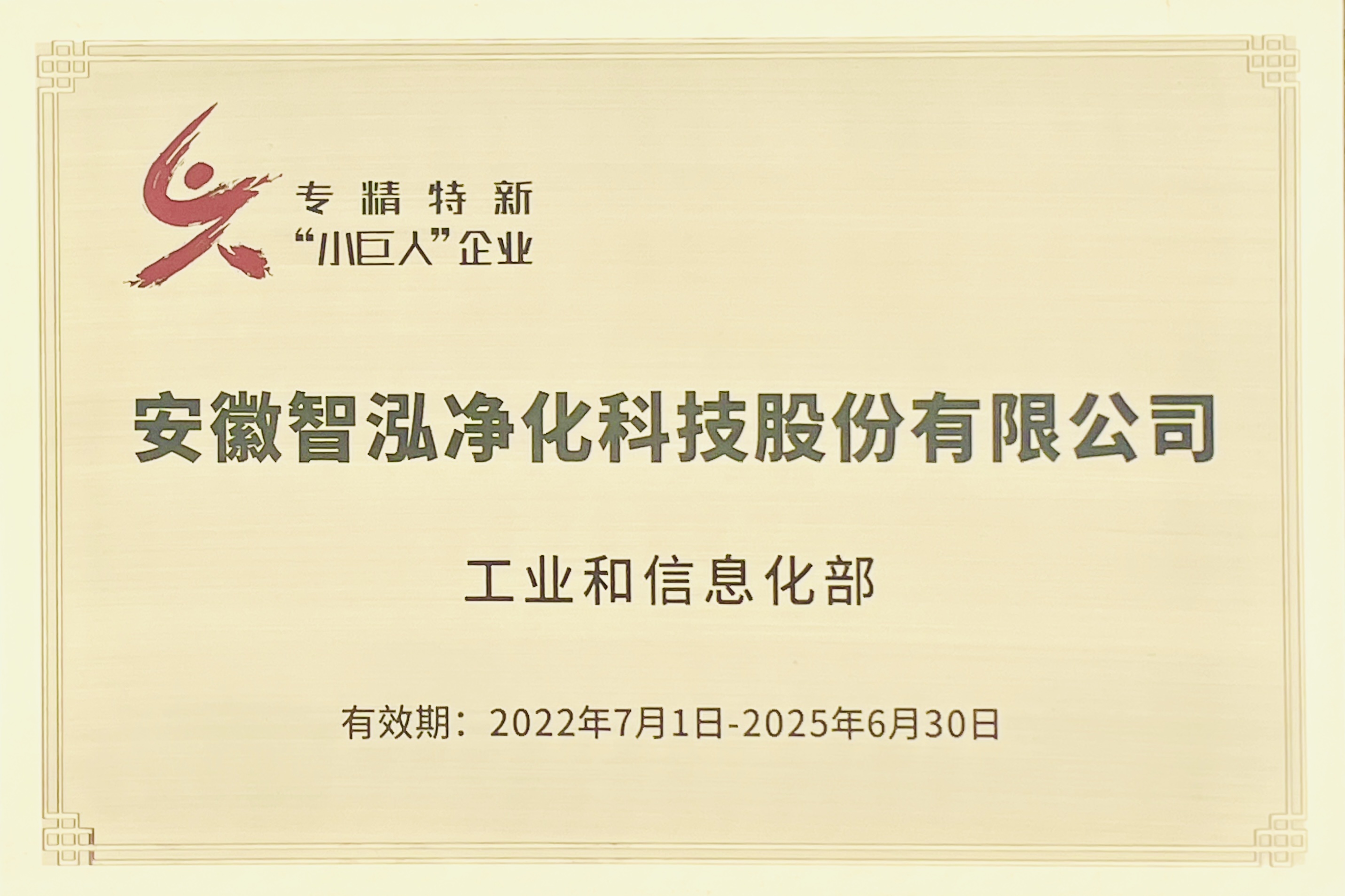 国家专精特新“小巨人”