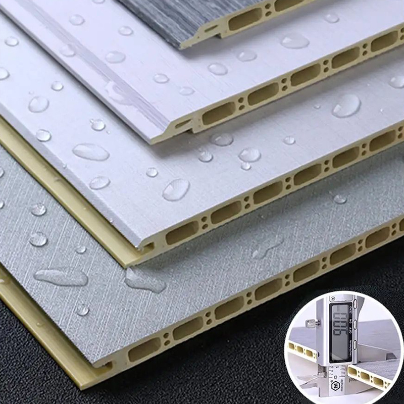 Customized thickness interior wall decoration bamboo fiber SPC wall panels and stone PVC wall panels
