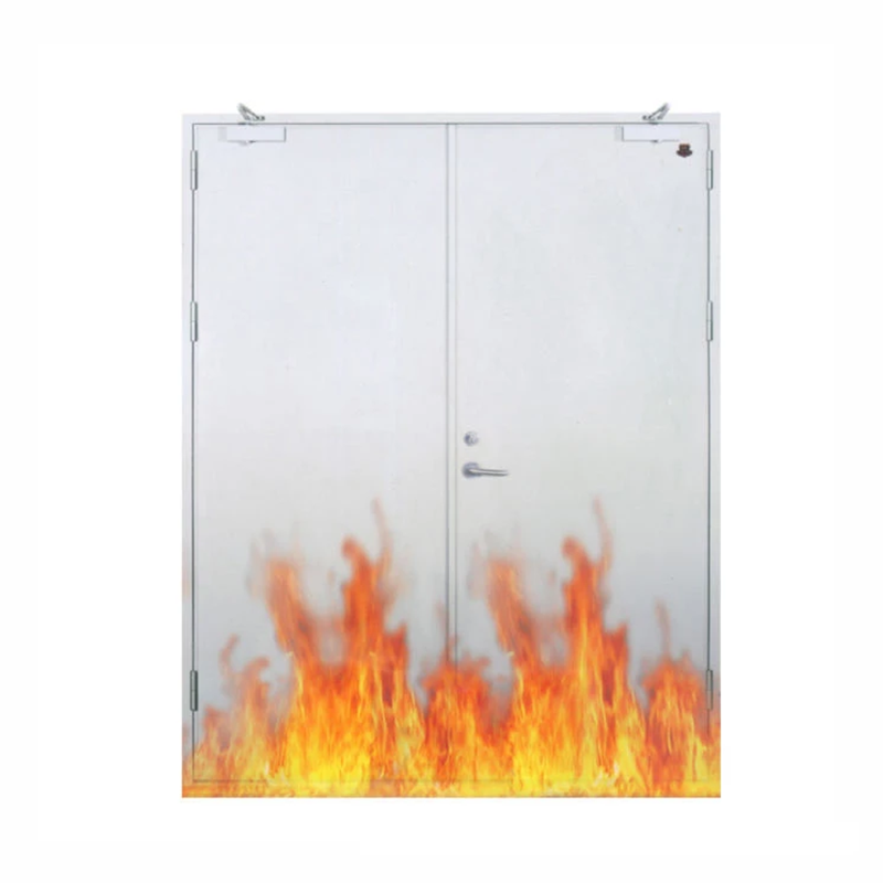 Style Double Leaf Safety Emergency Fire Rated Steel Door