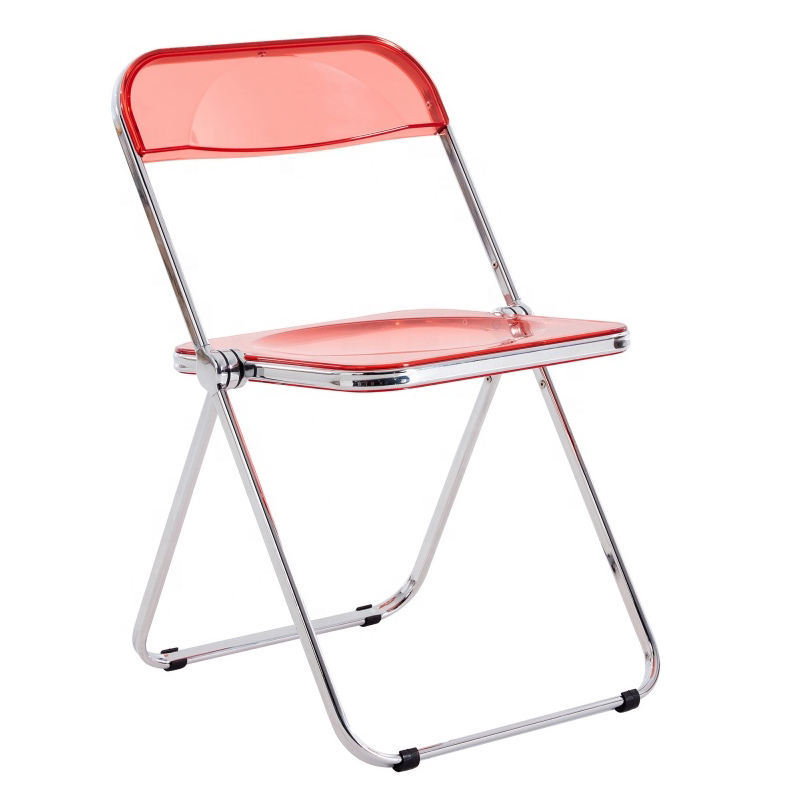 Modern Design Transparent Plastic Folding Dining Chairs Wholesale Stackable Home and Restaurant Furniture